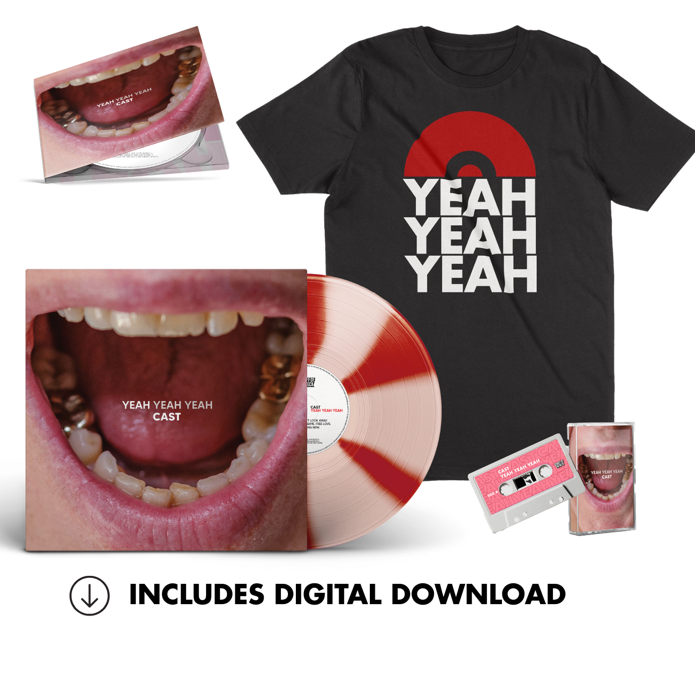 Cast- 'Yeah Yeah Yeah' Bundle - Cornetto 12" Disc + CD + Cassette + Tee + Digital Download