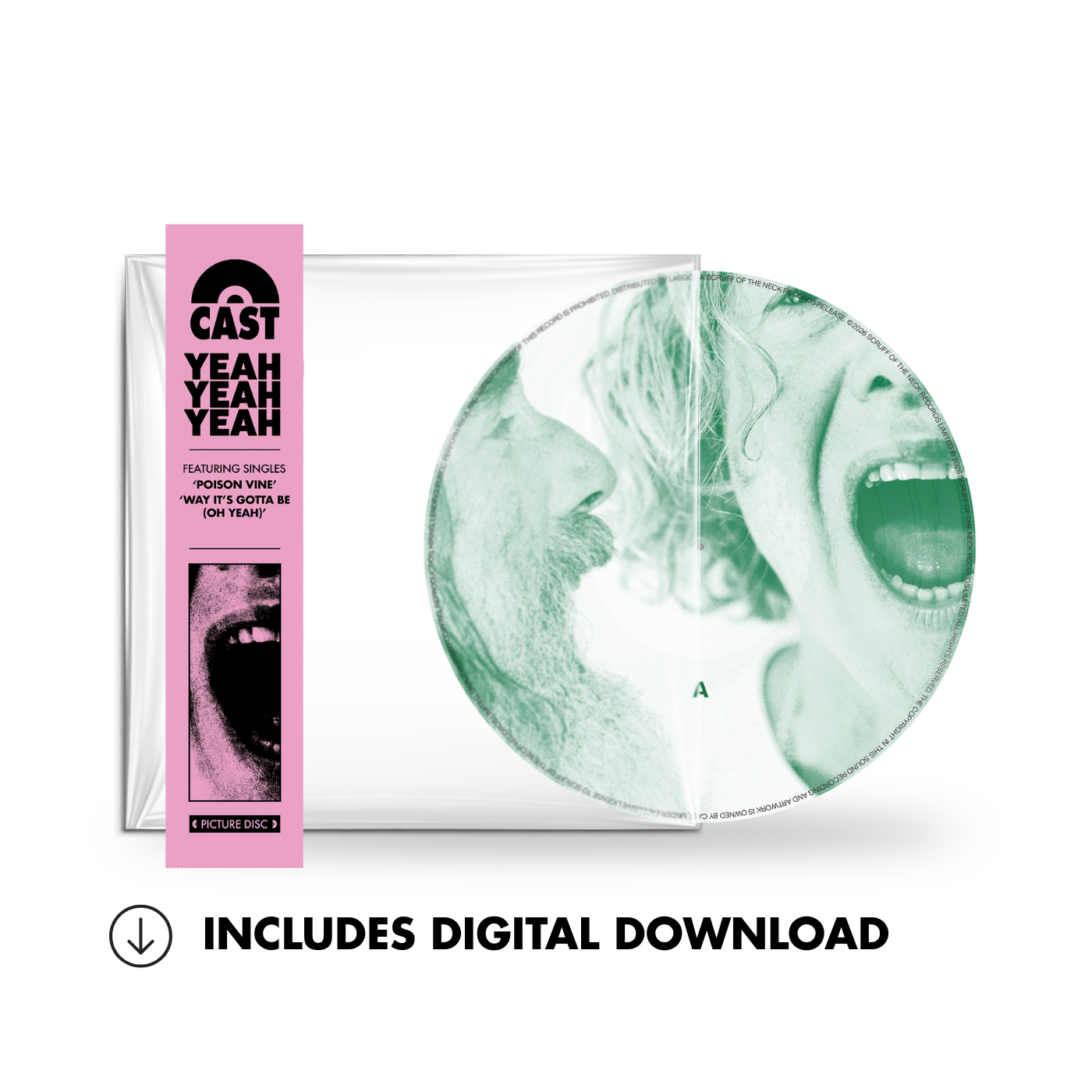 Cast - 'Yeah Yeah Yeah' - 12" Picture Disc Vinyl + Digital Download